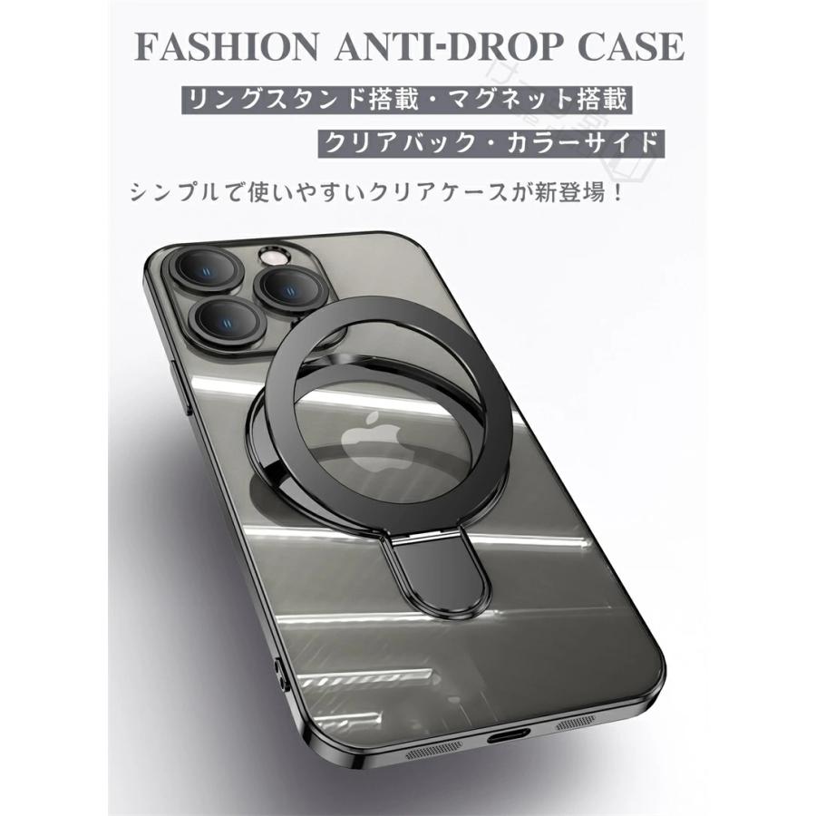 【多機能スタンド】【レンズフルカバー】iPhone15ProMaxケース クリア iPhone16e iPhone 15 14 plus 13 12 Pro Max ケース カバー MagSafe マグセーフ 対応 |  | 01