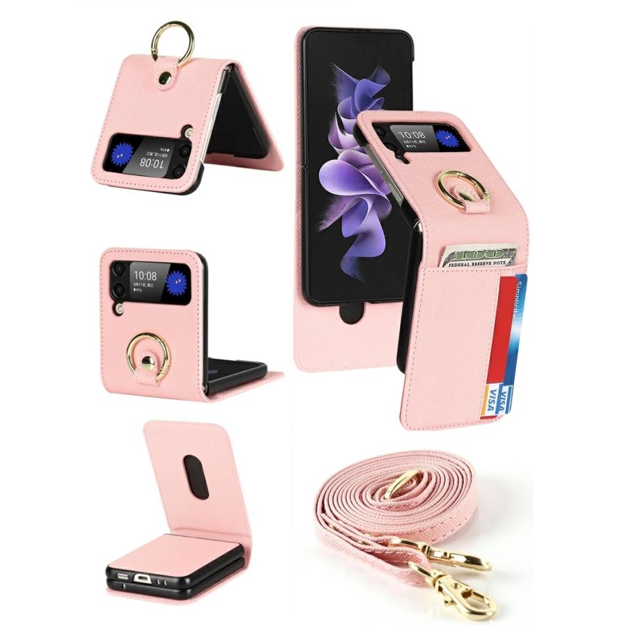 IDカードポケット Galaxy Z Flip4 ケース ネック ショルダー