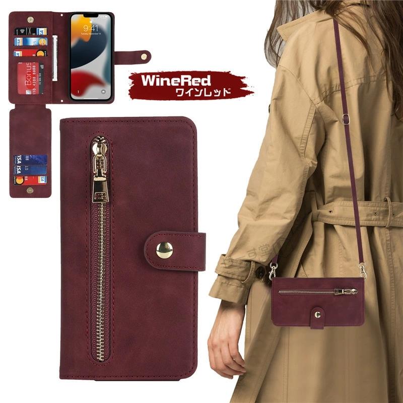 iPhone 13 pro max ケース 手帳型 ストラップ付き アイフォン iPhone 13 12 14 11 携帯ケース ショルダー スマホケース タイプ