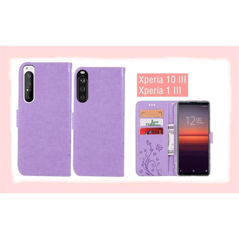 Xperia 10 III SO-52B ケース 手帳型 蝶柄 ドコモ Ace II SO-41B