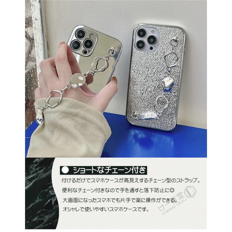 チェーン付！ iPhone 13 pro ケース チェーンストラップ SE3 2022