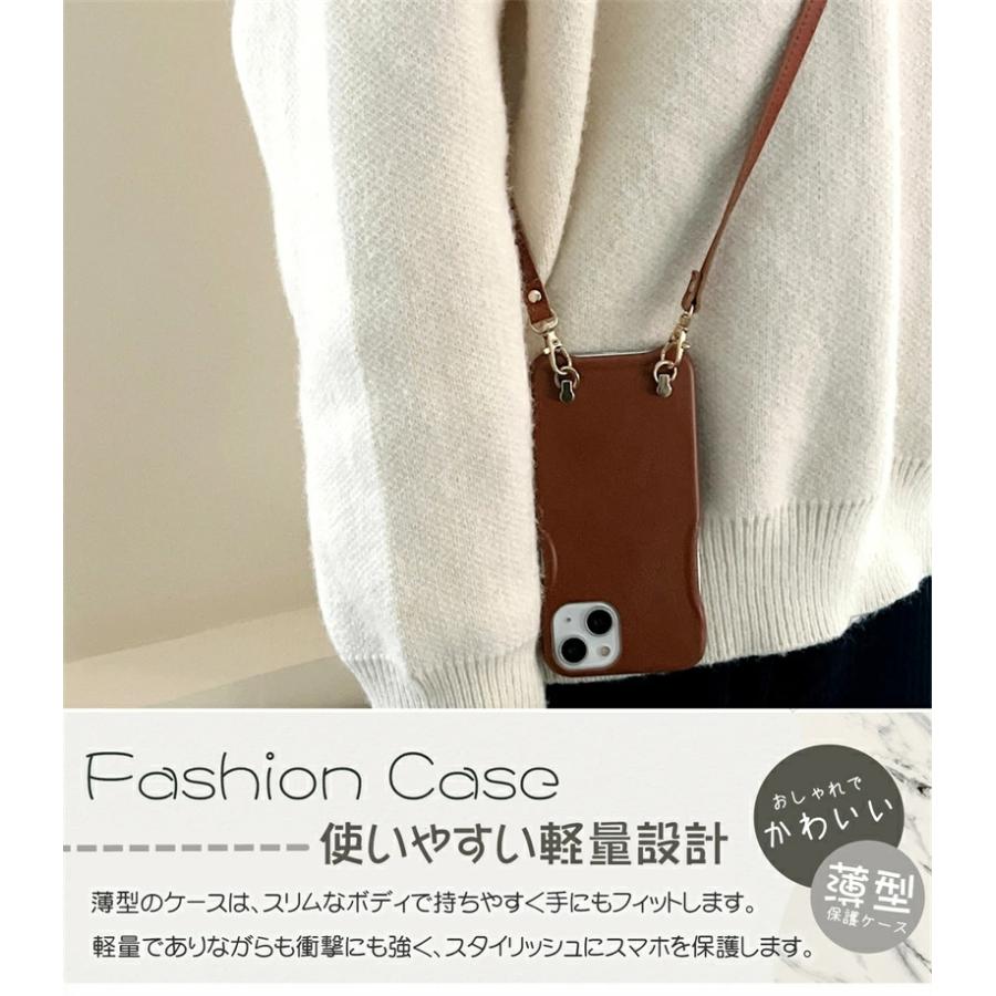 本革 ストラップ付きiphone ケース おしゃれ アイフォン 14 13 12 Pro