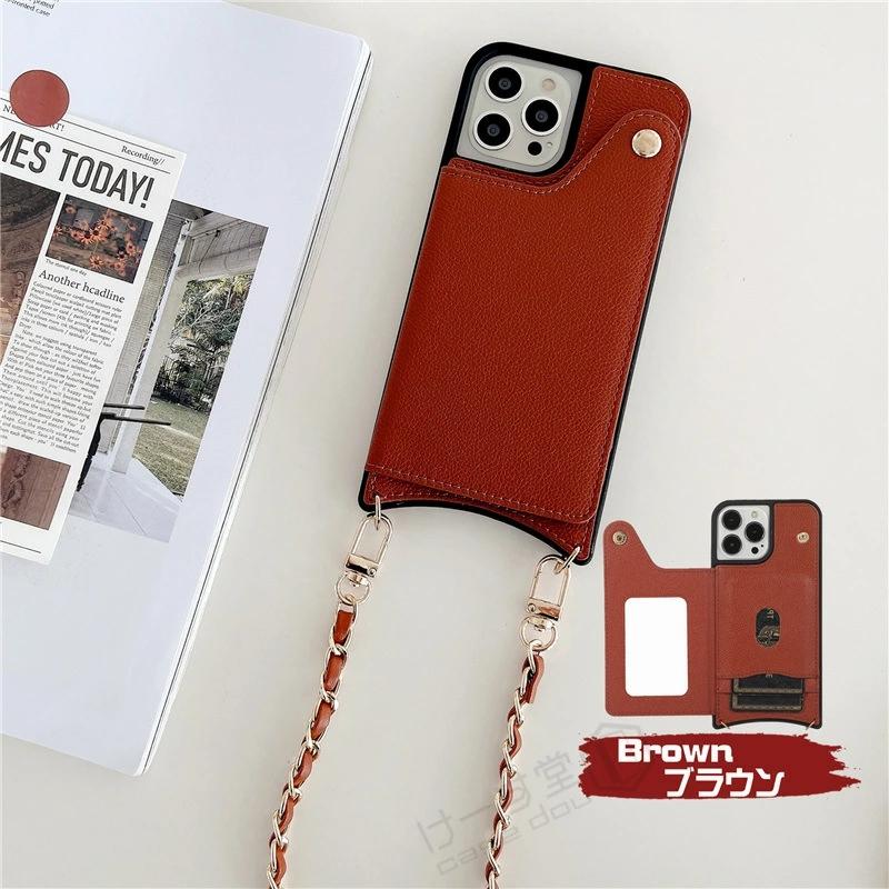 ストラップ付きiphone ケース ハンド チェーン ストラップ付き