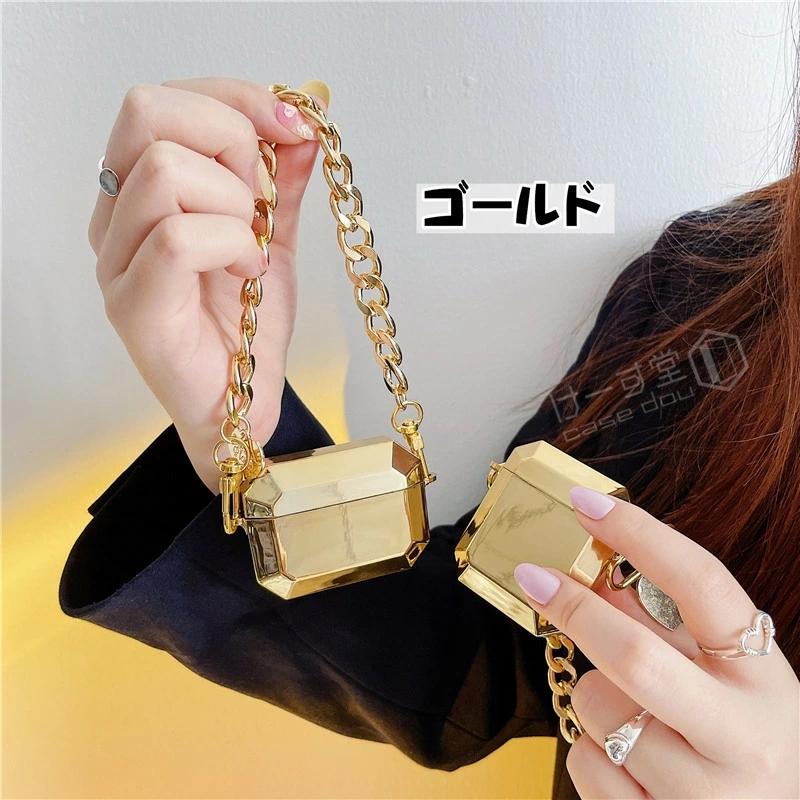 新品 ♡ミニチェーン付きHモチーフAirPodsケース♡ 新品 ♡ミニ