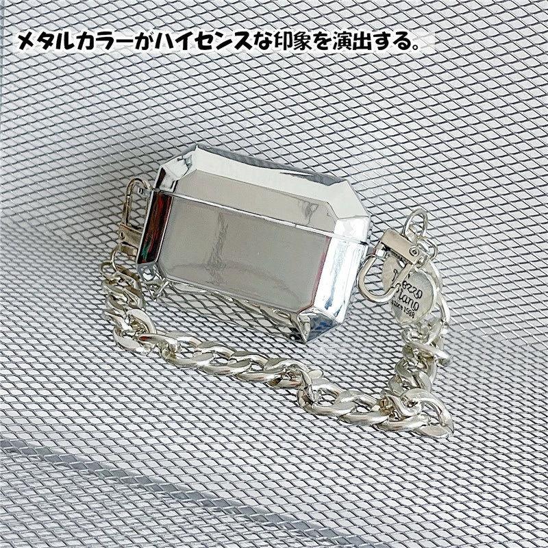 airpods ケース チェーン付き かわいい AirPods おしゃれ メタル