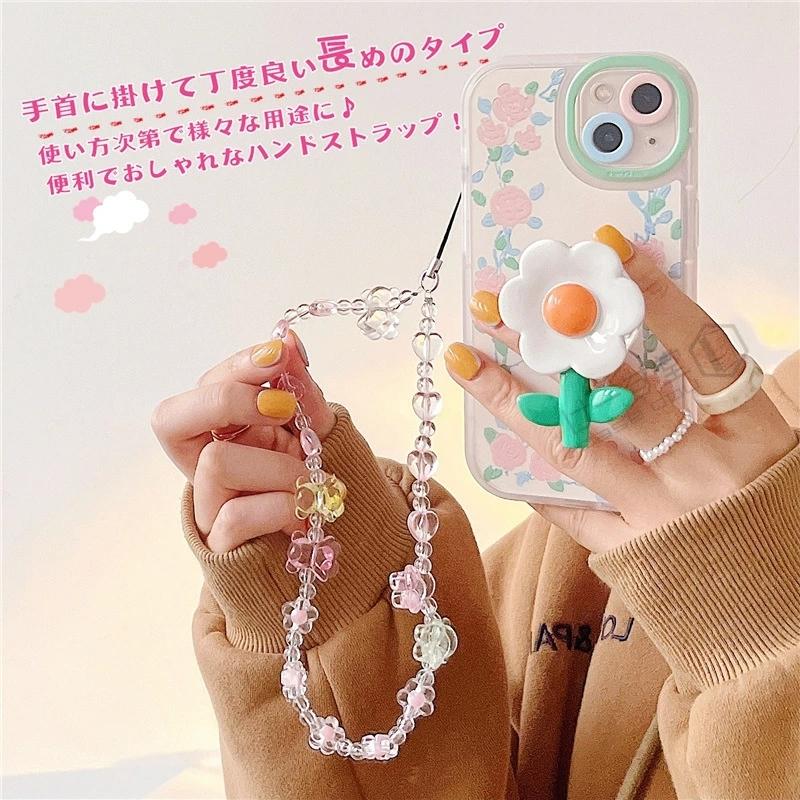 ハンドストラップ かわいい ビーズ デジカメ おしゃれ リスト