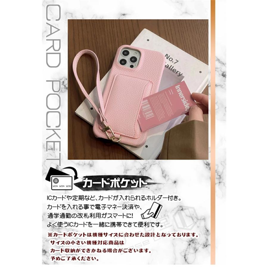 iphone ケース レザー調 17 14pro 12 13 16 pro max ハンドストラップ