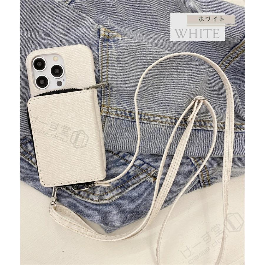 ファスナー付き iPhone15 iPhone17 pro max スマホケース 背面財布型