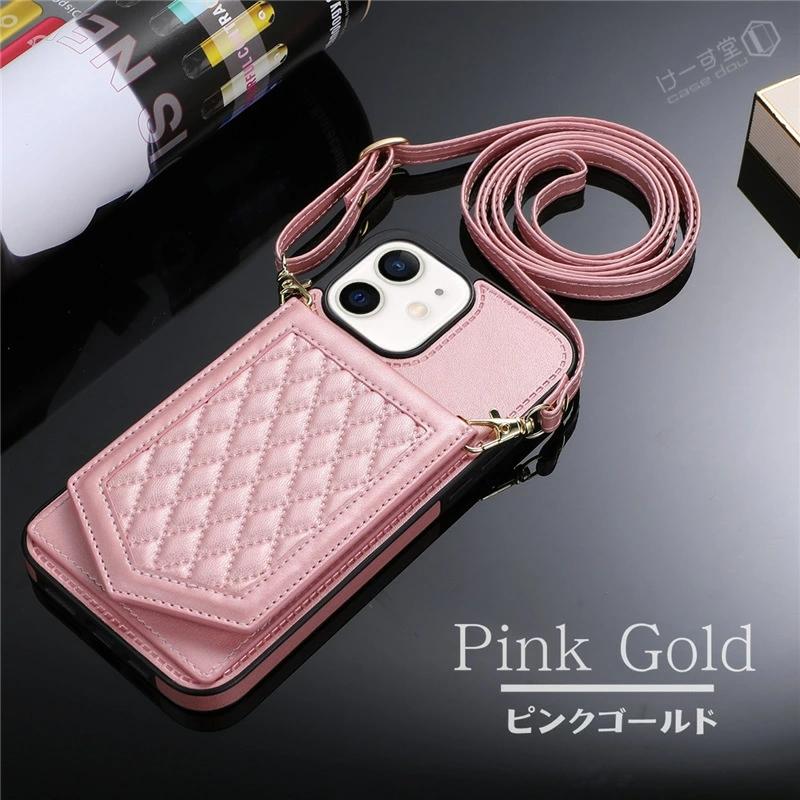 ミラー ICカード ストラップ付きiphone ケース おしゃれ