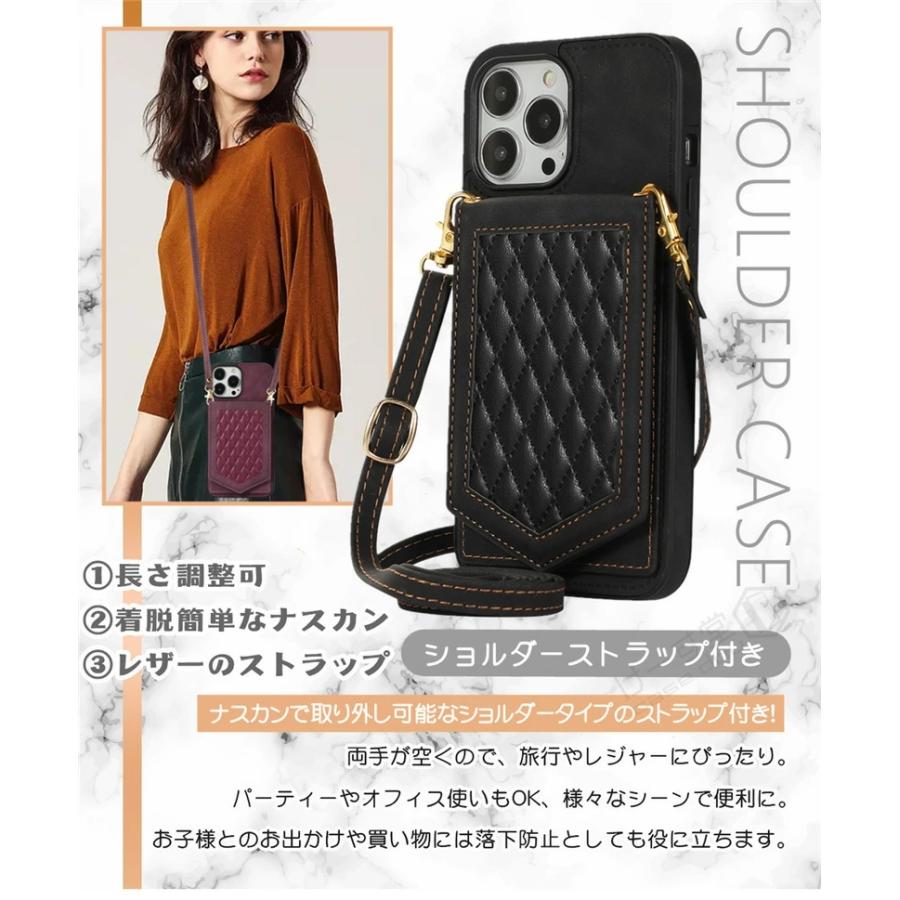 ミラー ICカード ストラップ付きiphone ケース おしゃれ