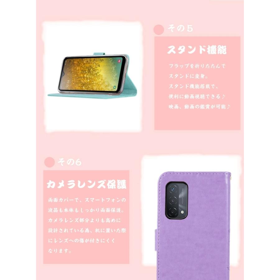 OPPO Reno5 A ケース 手帳型 蝶柄 Reno3 カバー かわいい A54 5G OPG02