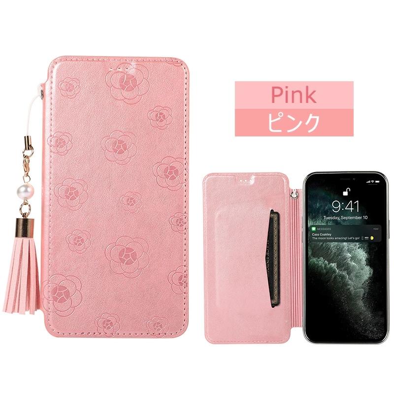 iphone クリア 透明 ケース 手帳型 薄型 背面 花柄 真珠 SE 第3