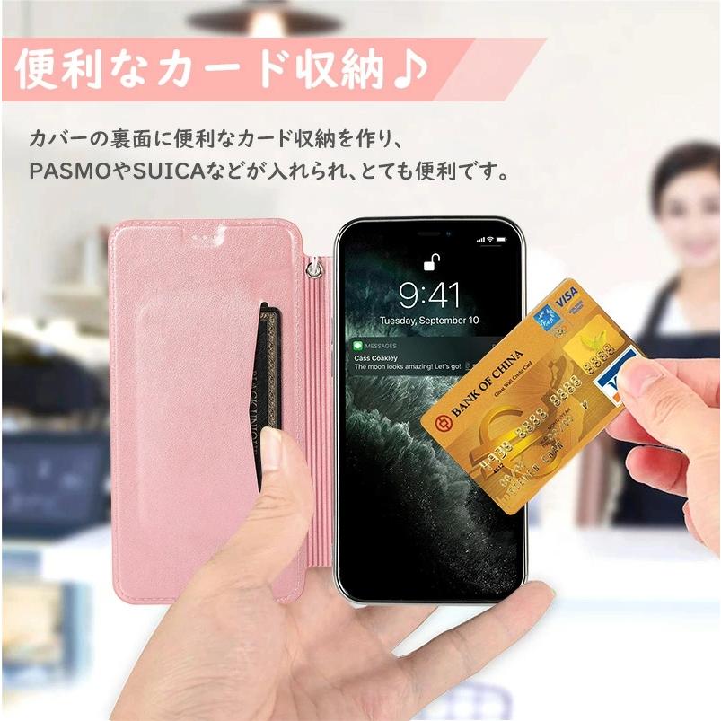 xperia 10 iv クリア 手帳型 ケース 背面 薄型 真珠 飾り 花柄