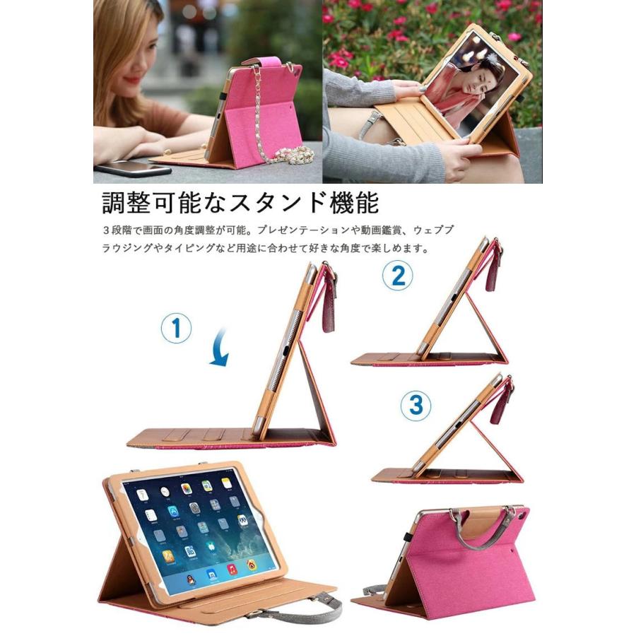 3way iPad 10.2ケース 第9世代 第8世代 第7世代 手帳型 手提げ デニム風 air4 air2 air3 pro11 mini5 mini4 mini3 ipad8 ipad7 pro 11 2021 9.7 2018 2017 air｜casedou｜09