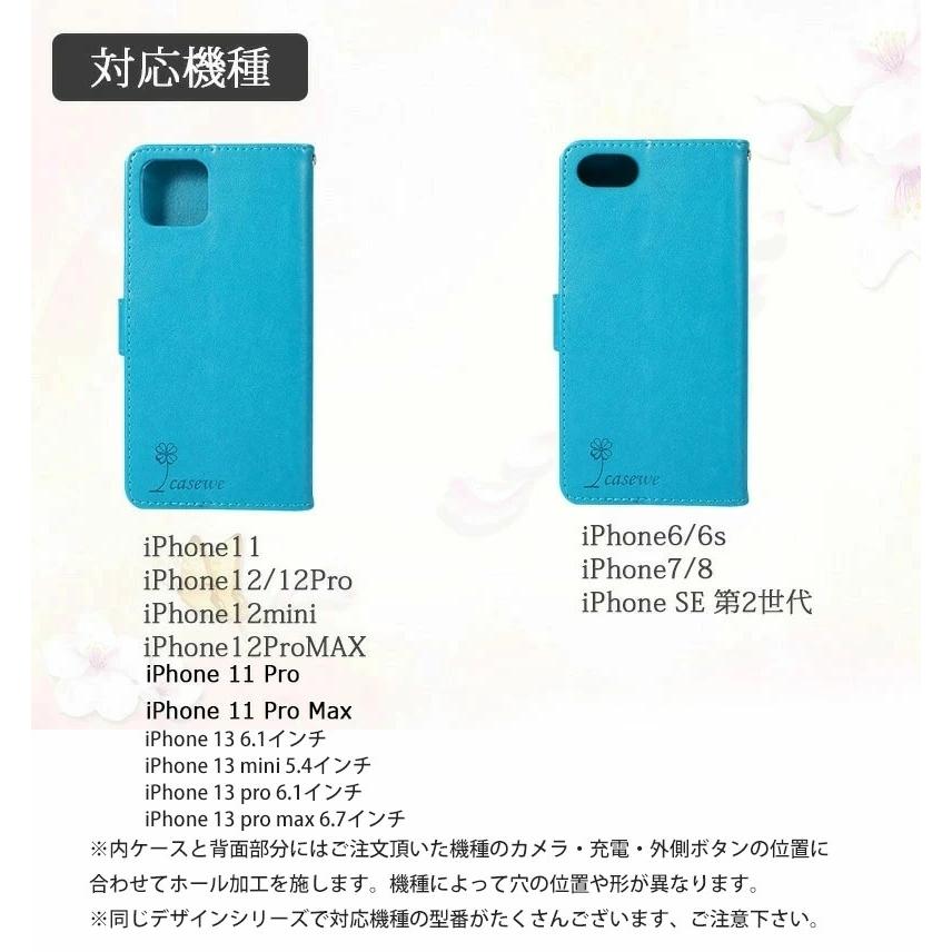 iPhone 12 mini ケース 手帳型 猫柄と魚柄 かわいい アイフォン 13