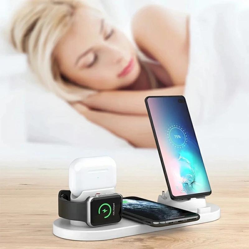 ワイヤレス充電器 4in1 充電スタンド iPhone 12 mini pro apple watch airpods 充電スタンド Qi 急速充電器同時充電 充電ステーション｜casedou｜09