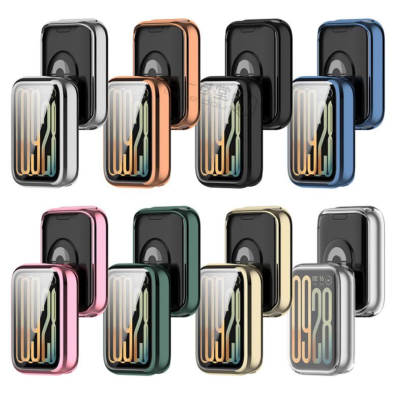 【美品】BT100％ 第10世代 充電器＋保護フィルム＋ケース＋ペン 163 メッキ加工 Xiaomi Smart Band 10 Pro 9 8 セラミックエディション