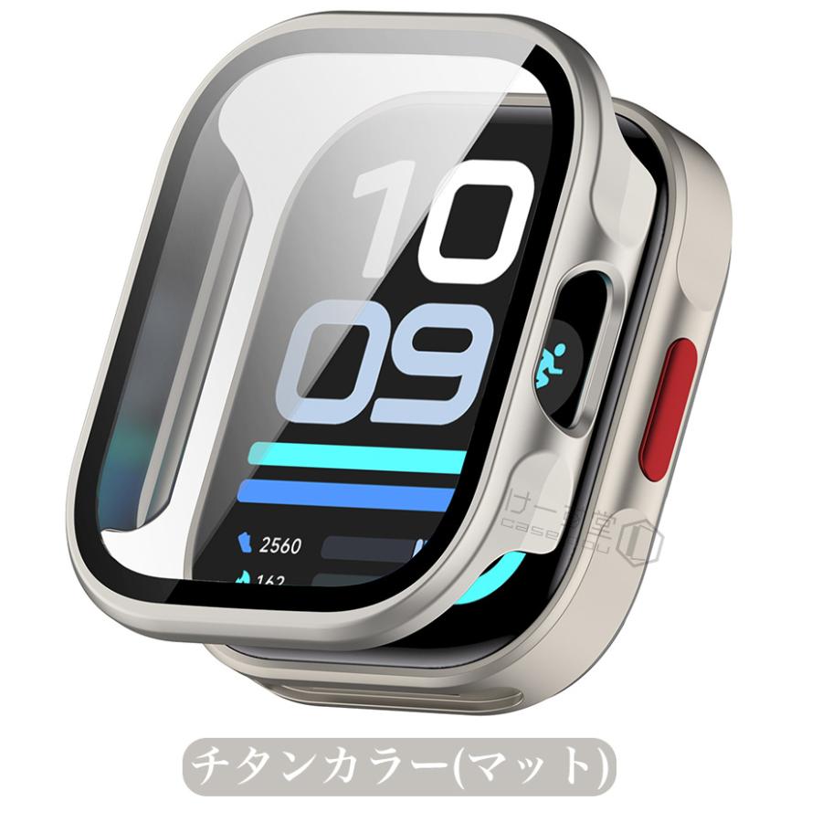 強化ガラス シャオミ Redmi Watch6 ケース PCフレーム+強化ガラス