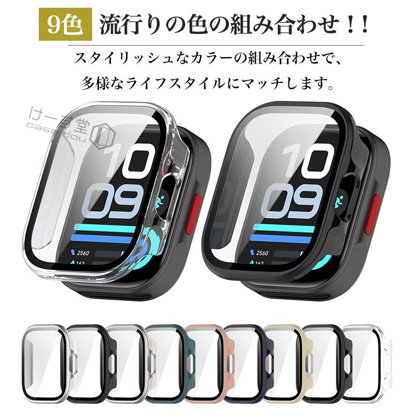 強化ガラス シャオミ Redmi Watch6 ケース PCフレーム+強化ガラス