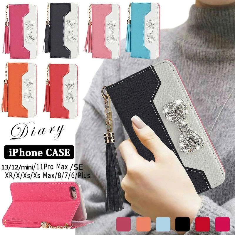 Iphone12 手帳型ケース ミラー付 Iphone13 ストラップ付 ピンクリボン アイフォン11pro ケース 手帳型 クリア Iphone8 ケース おしゃれ Iphone7ケース かわいい T Xht 26 けーす堂 通販 Yahoo ショッピング