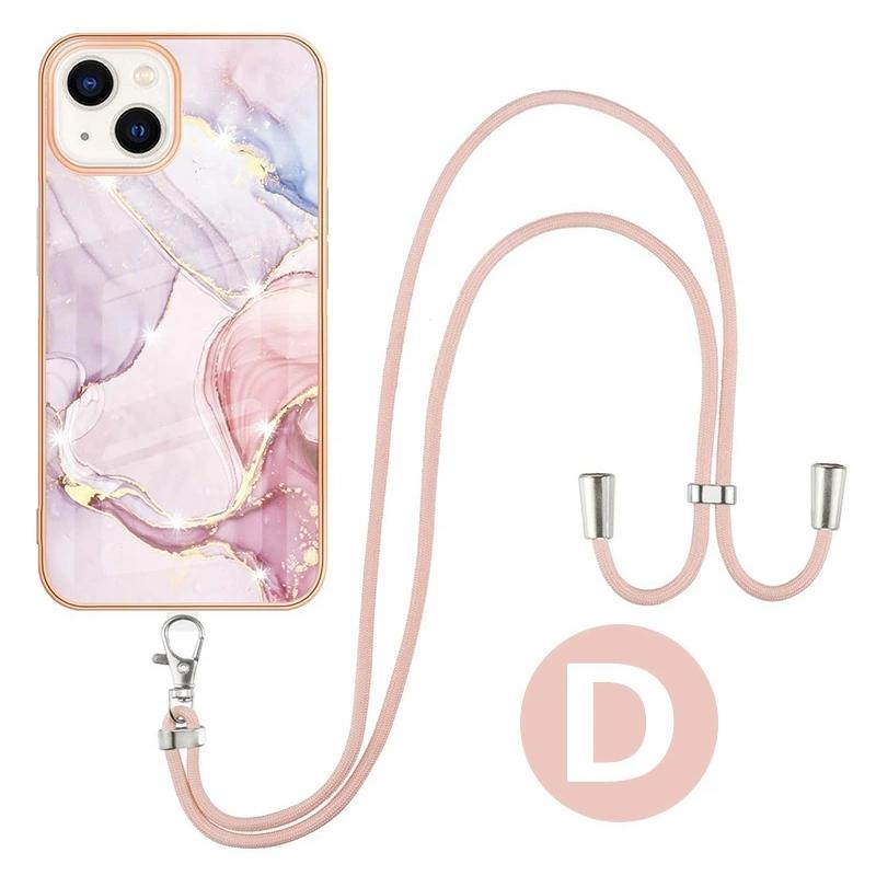 ストラップホルダー iphone 14 ケース スマホ ショルダー 大理石