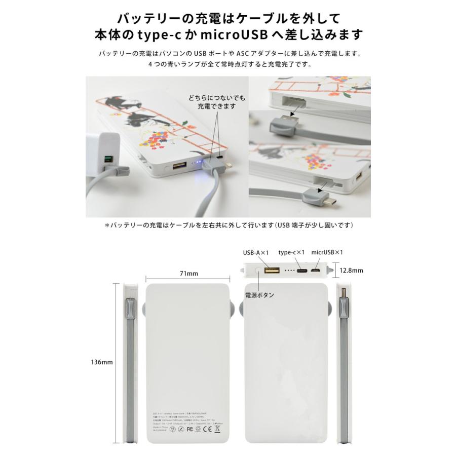 ワイヤレス モバイルバッテリー 5000mah Qi 充電器 内蔵 タイプc Usb C Usb A Microusb Pse認証済 名入れ 鳥 Battery Wireless Bm01 スマホケースのケースガーデン 通販 Yahoo ショッピング