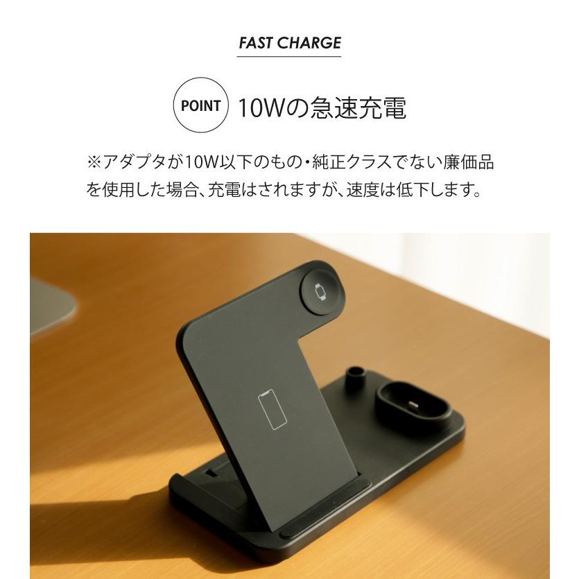 ワイヤレス充電器 4in1 iPhone 急速 10W Qi 充電器 折畳式 ワイヤレス充電器 4in1 iPhone 急速 10W Qi 充電器 折畳式