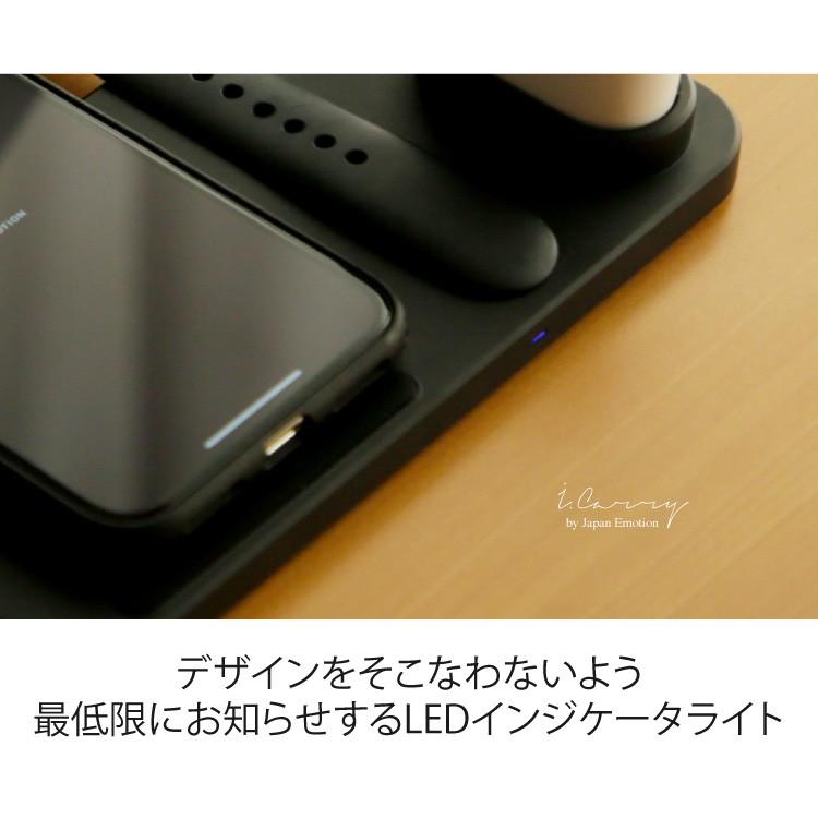 ワイヤレス充電器 4in1 iPhone 急速 10W Qi 充電器 折畳式 iPhone12