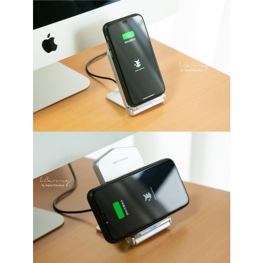 ワイヤレス充電器 iPhone 急速 Qi 充電器 iPhone12 Pro 折りたたみ式
