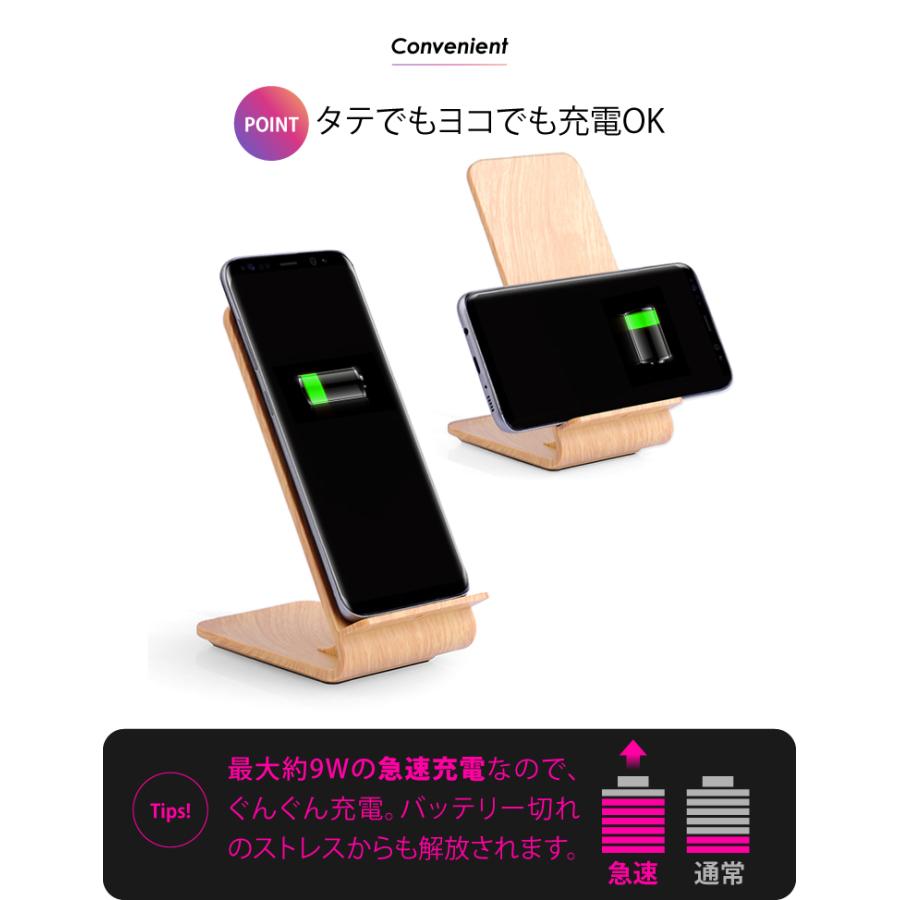 期間限定 18Wアダプター同梱】ワイヤレス充電器 iPhone 急速 Qi 充電器