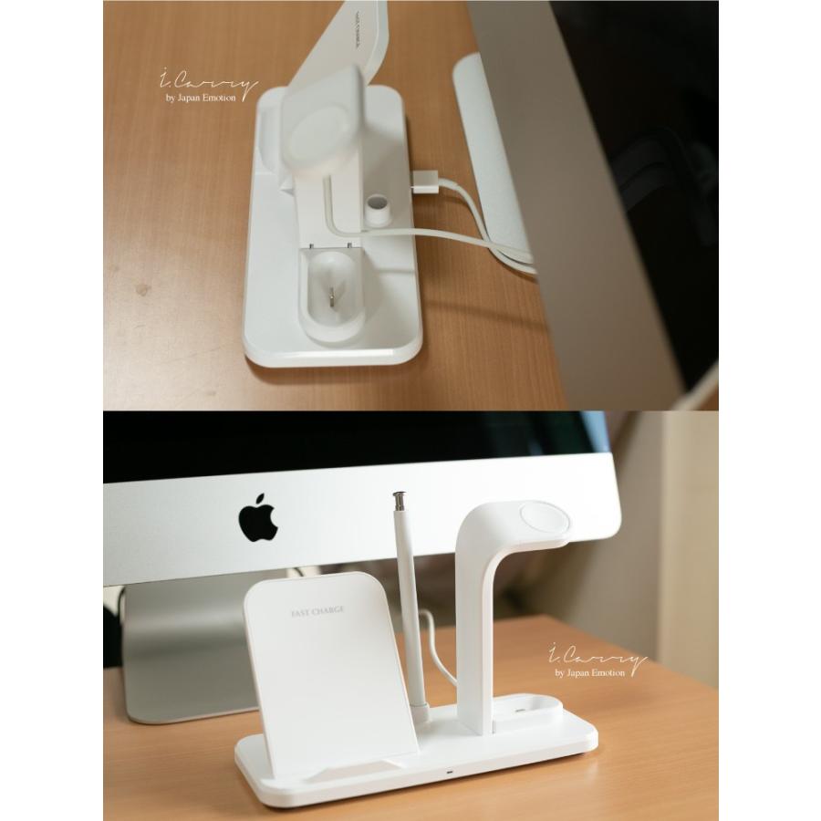 ワイヤレス充電器 3in1 iPhone 急速 Qi 充電器 組立て式 マルチ