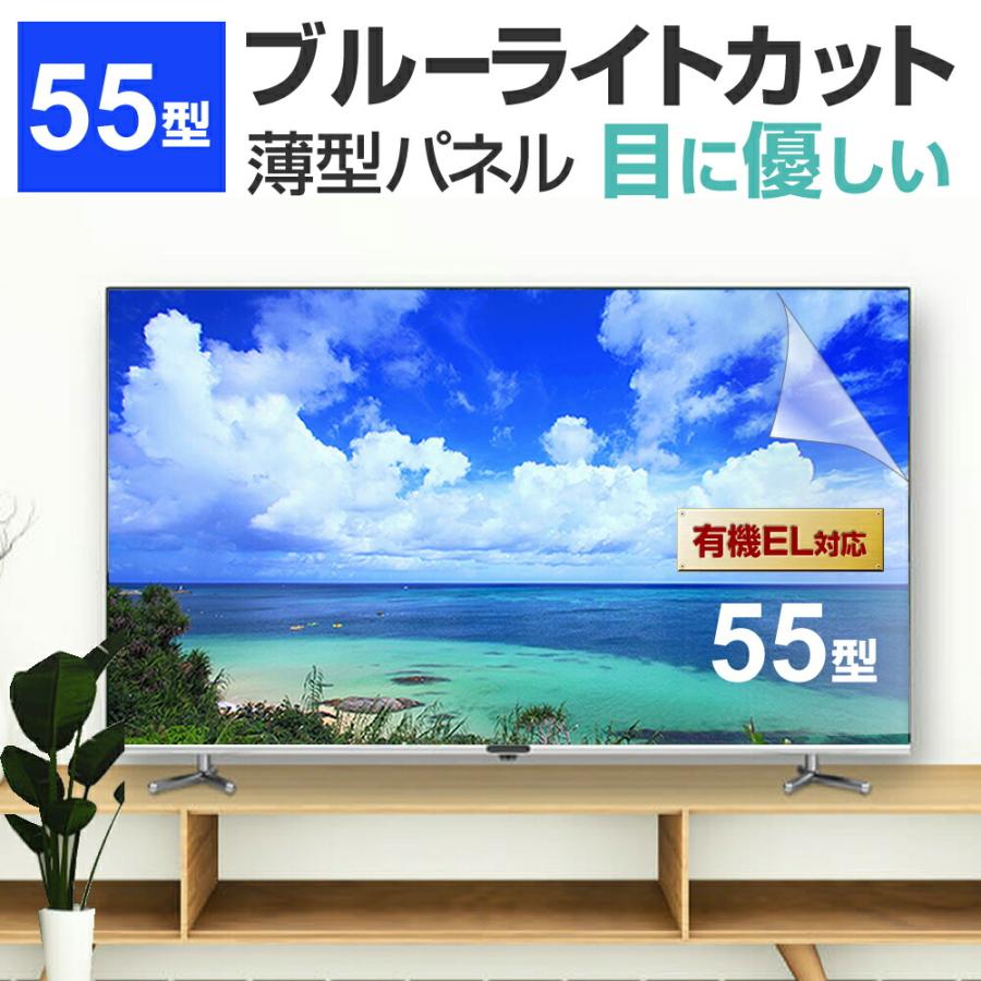 液晶テレビ保護パネル 55インチ ブルーライトカット 有機ELテレビ 55型 保護パネル 液晶テレビ 保護 フィルム 画面 モニター 破損