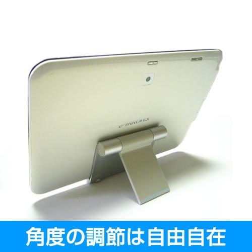 HUAWEI MediaPad M5 Pro  10.8インチ 機種で使える アルミ製 ポータブルタブレットスタンド 折畳み 角度調節が自在  クリーニングクロス付｜casemania55｜04