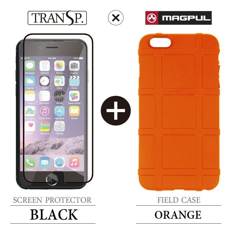 Field Case iPhone 6 Plus 6s Plus Orange × SCREEN PROTECTOR Black｜caseplay