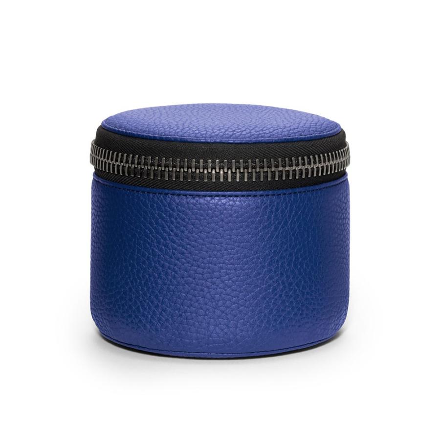 高級 本革ケース 小物収納 GILBANO TRAVEL GADGET CASE GRANGER Electric Blue ジルバーノ ガジェットケース 旅行 牛革 レザーの画像
