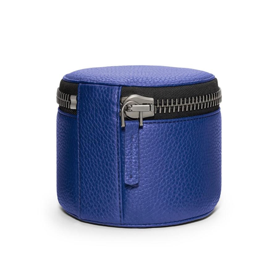 高級 本革ケース 小物収納 GILBANO TRAVEL GADGET CASE GRANGER Electric Blue ジルバーノ ガジェットケース 旅行 牛革 レザーの画像