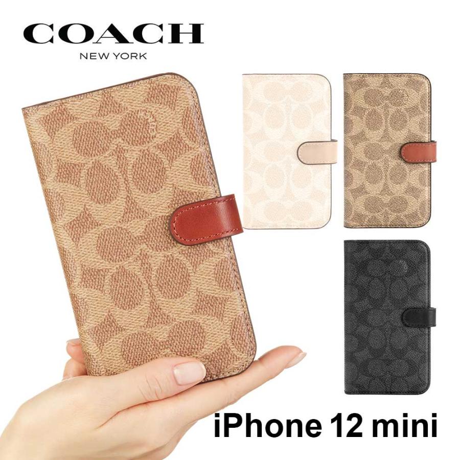 iPhone12mini ケース 手帳型 Coach コーチ Folio Case 手帳 てちょう