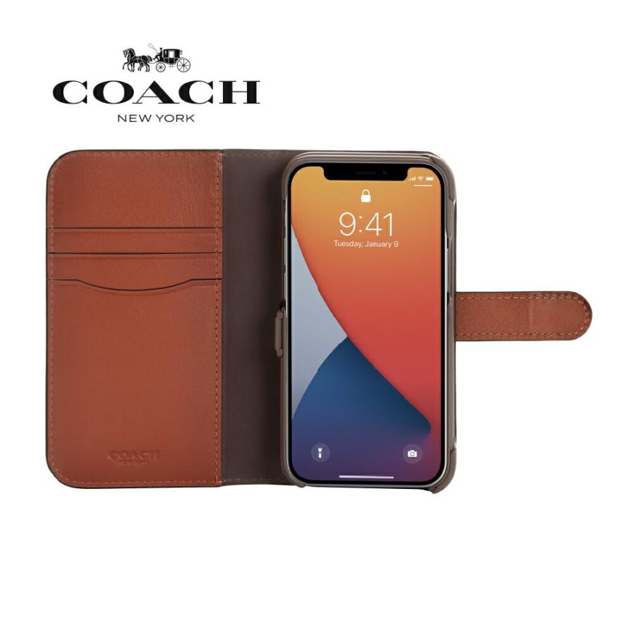 iphone12 ケース 12pro 手帳型 ブランド カード収納 coach コーチ iphone12 ケース 12pro 手帳型 ブランド カード収納 coach コーチ