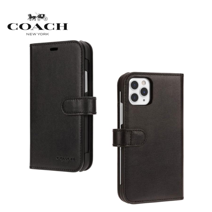 iPhone11ProMAX ケース 手帳型 ブランド Coach コーチ Leather Folio Case アイフォン11プロマックス