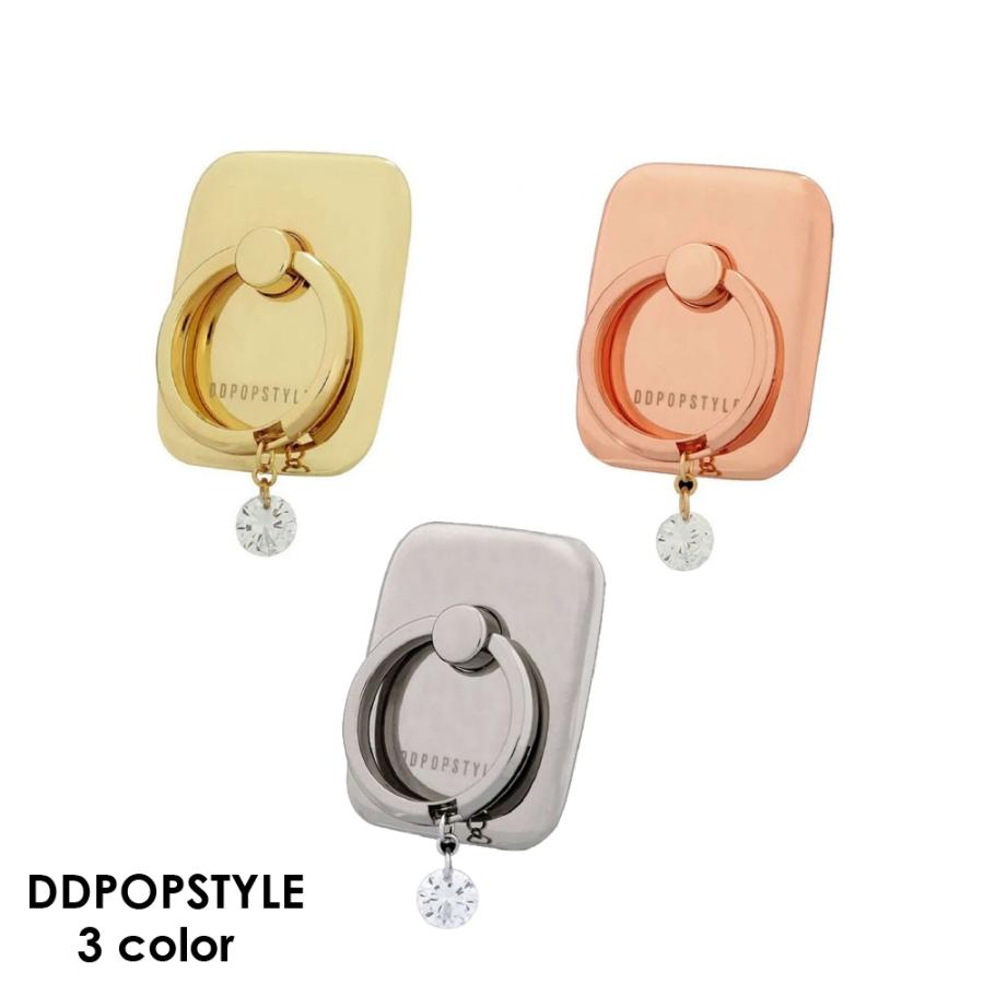 スマホリング おしゃれ かわいい iPhone Android | DDPOPSTYLE Crystal Ring 落下防止 | 