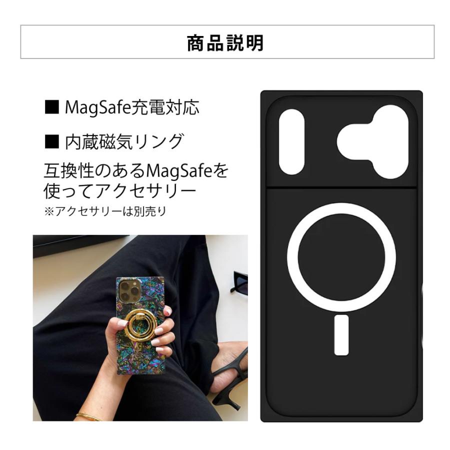 Flaunt Square MagSafe Case for iPhone16 16Pro 16ProMax 耐衝撃