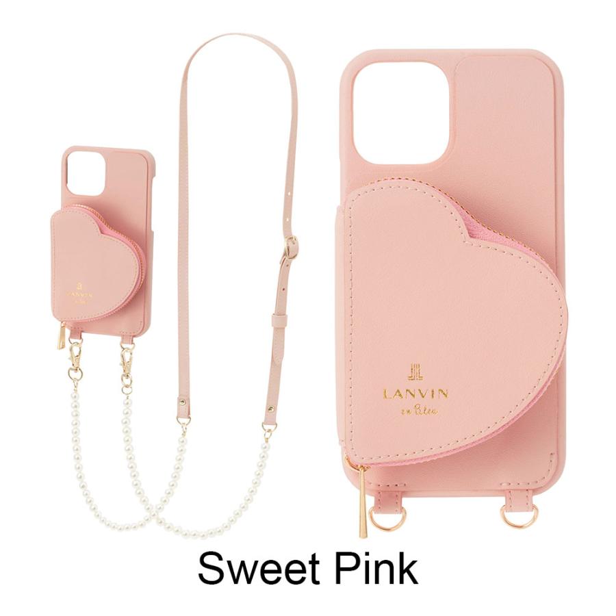 ランバン オン ブルー iPhone12 12pro スマホケース ネックストラップ