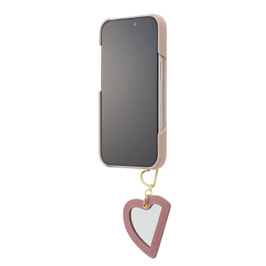 LANVIN en Bleu Slim Wrap Case with Heart Mirror Charm for iPhone17