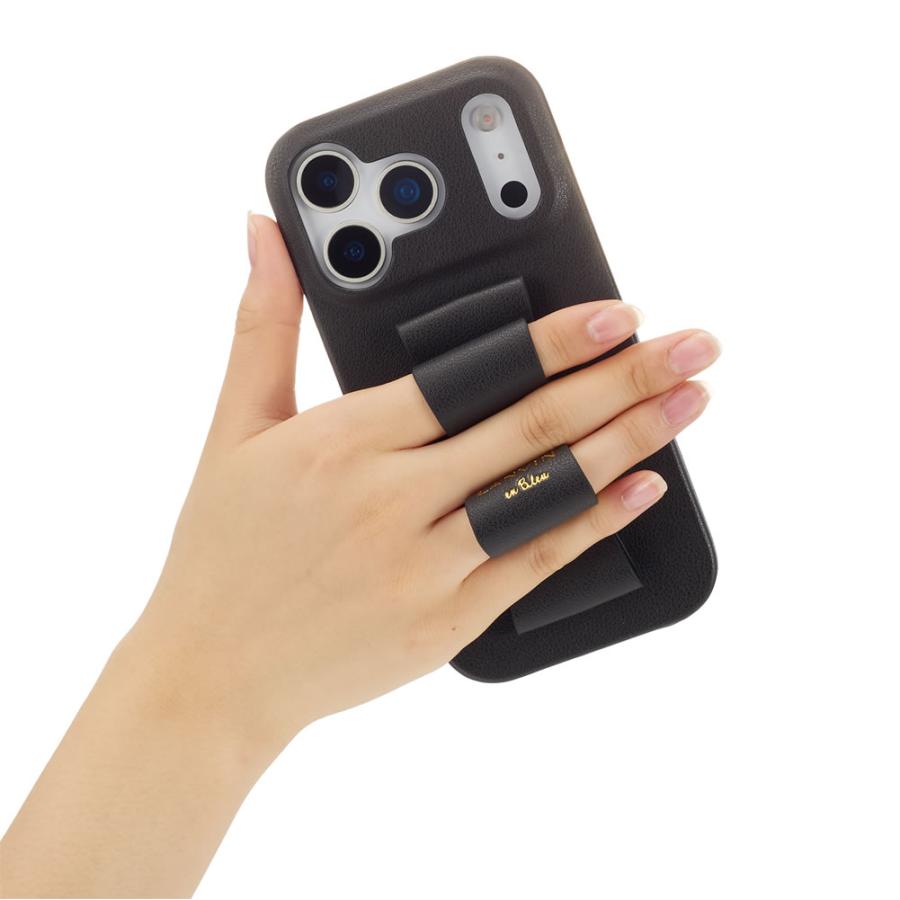 LANVIN en Bleu Slim Wrap Case Stand & Ring Ribbon for iPhone17