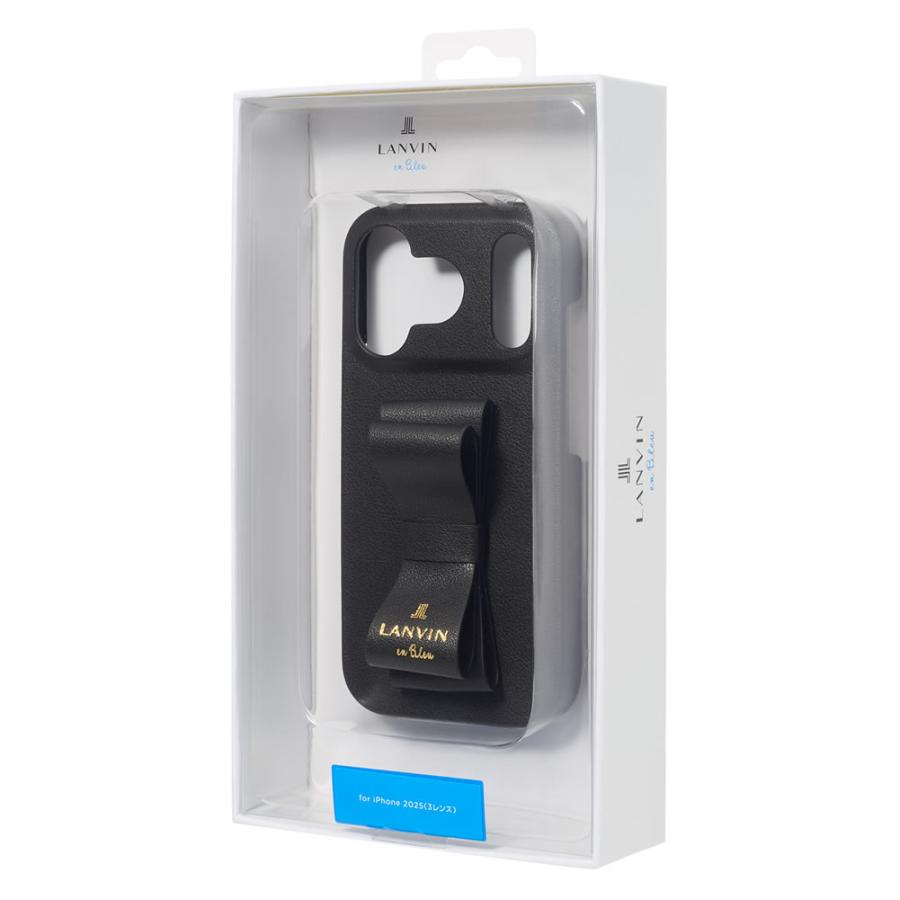 LANVIN en Bleu Slim Wrap Case Stand & Ring Ribbon for iPhone17