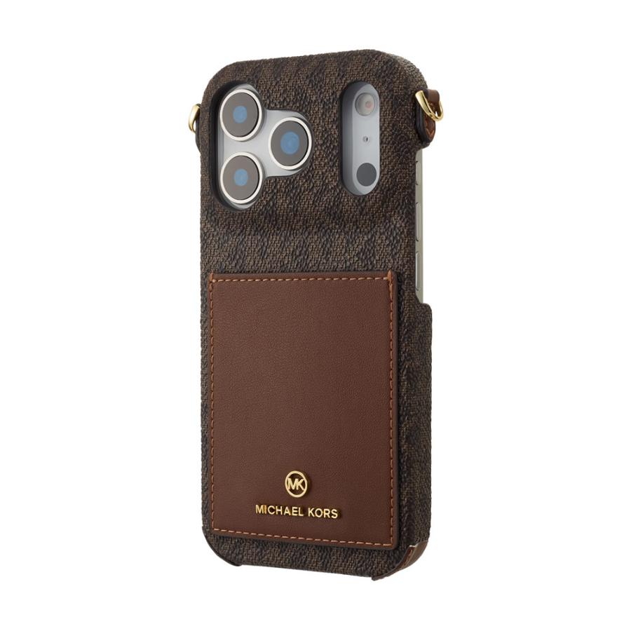 MICHAEL KORS ストラップ付きiPhoneケース 国内発送】Michael Kors☆ストラップ iPhone15シリーズ (Michael
