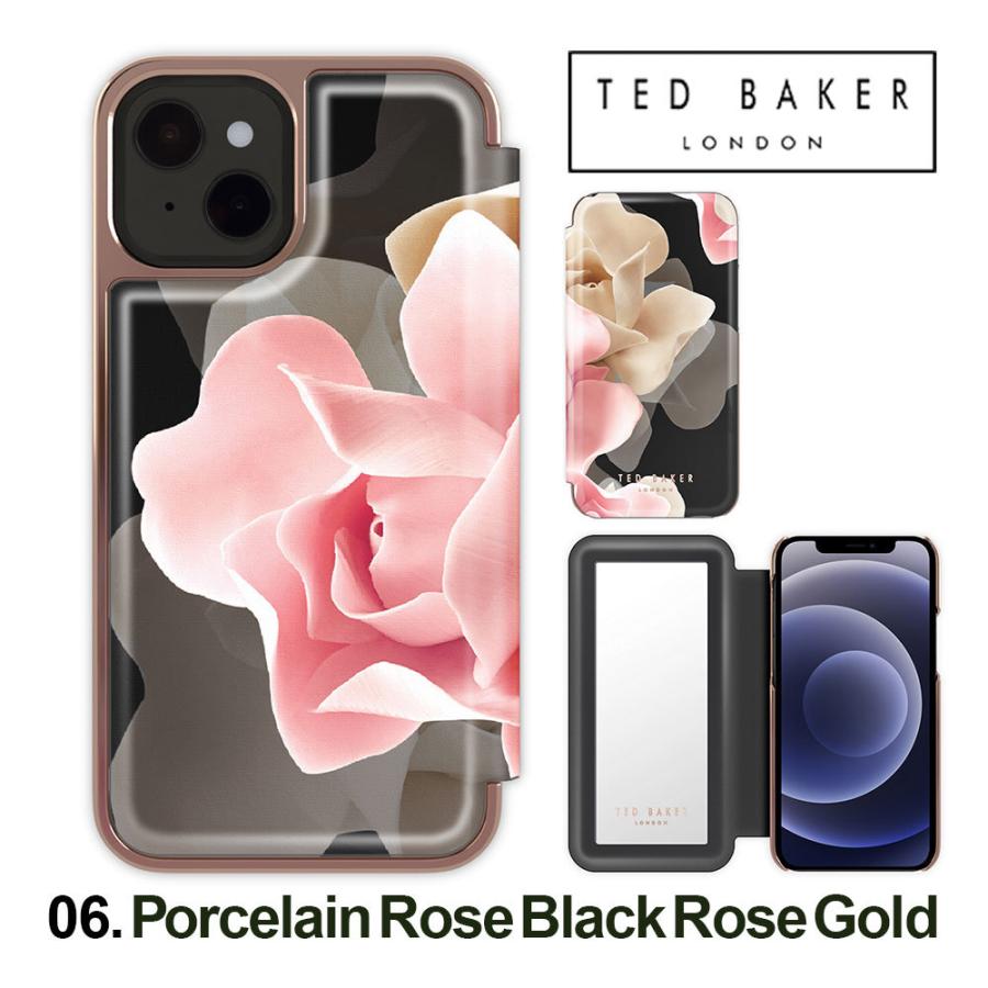 iPhone 13 用ケース Ted Baker テッドベーカー Folio Case 手帳型 ミラー付き 鏡 スマホケース 正規代理店｜caseplay｜13