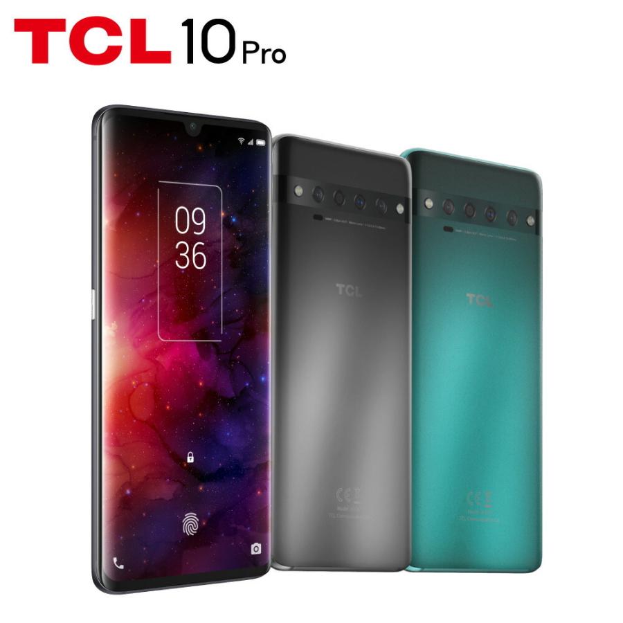 TCL 10 Pro エンバーグレー フォレストミストグリーン クアッドカメラ 6400万画素 超広角 専用クリアケース付属 大容量メモリ 6GB/128GB android スマホ本体｜caseplay