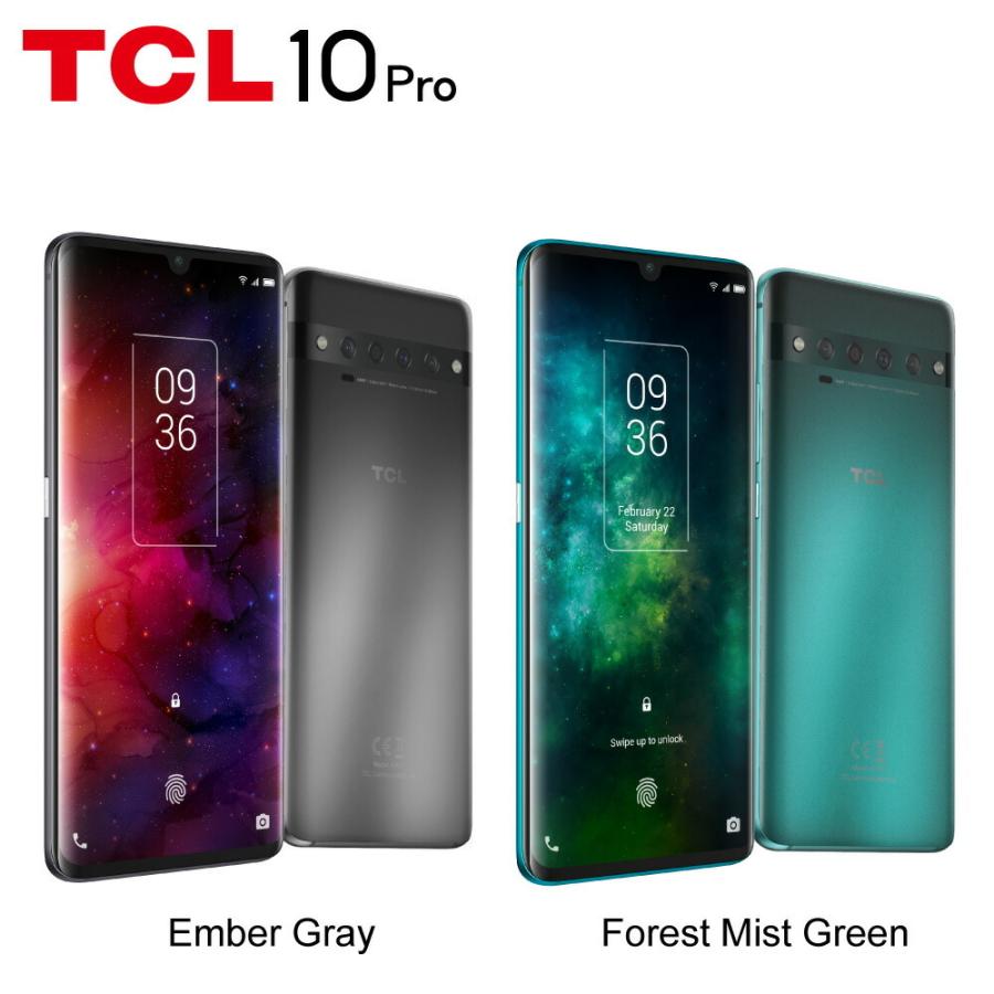 TCL 10 Pro エンバーグレー フォレストミストグリーン クアッドカメラ 6400万画素 超広角 専用クリアケース付属 大容量メモリ 6GB/128GB android スマホ本体｜caseplay｜02