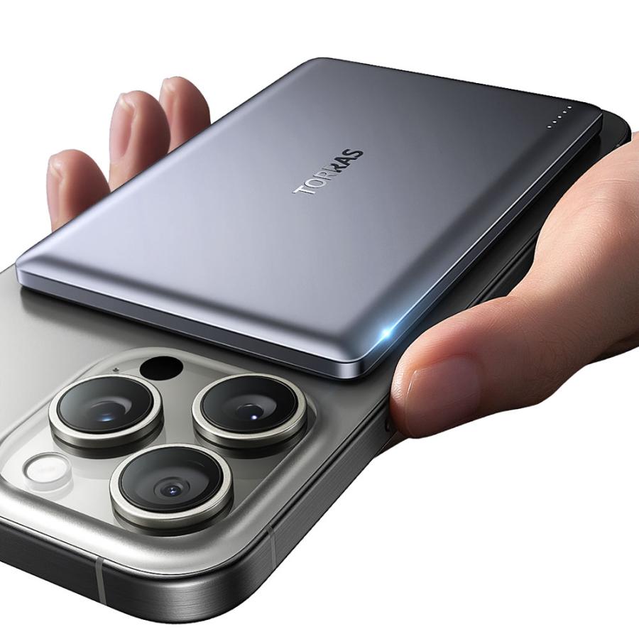 TORRAS Torras - MiniMag 5000mAh MagSafe対応モバイルバッテリー 急速